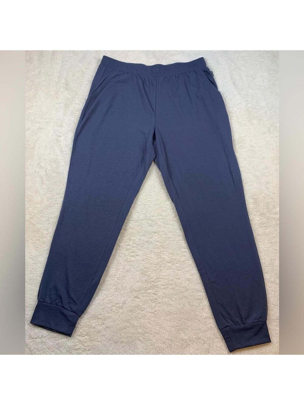 Eddie Bauer Women’s Deep Blue Jogger Pants Size Large Casual Pull On Activewear